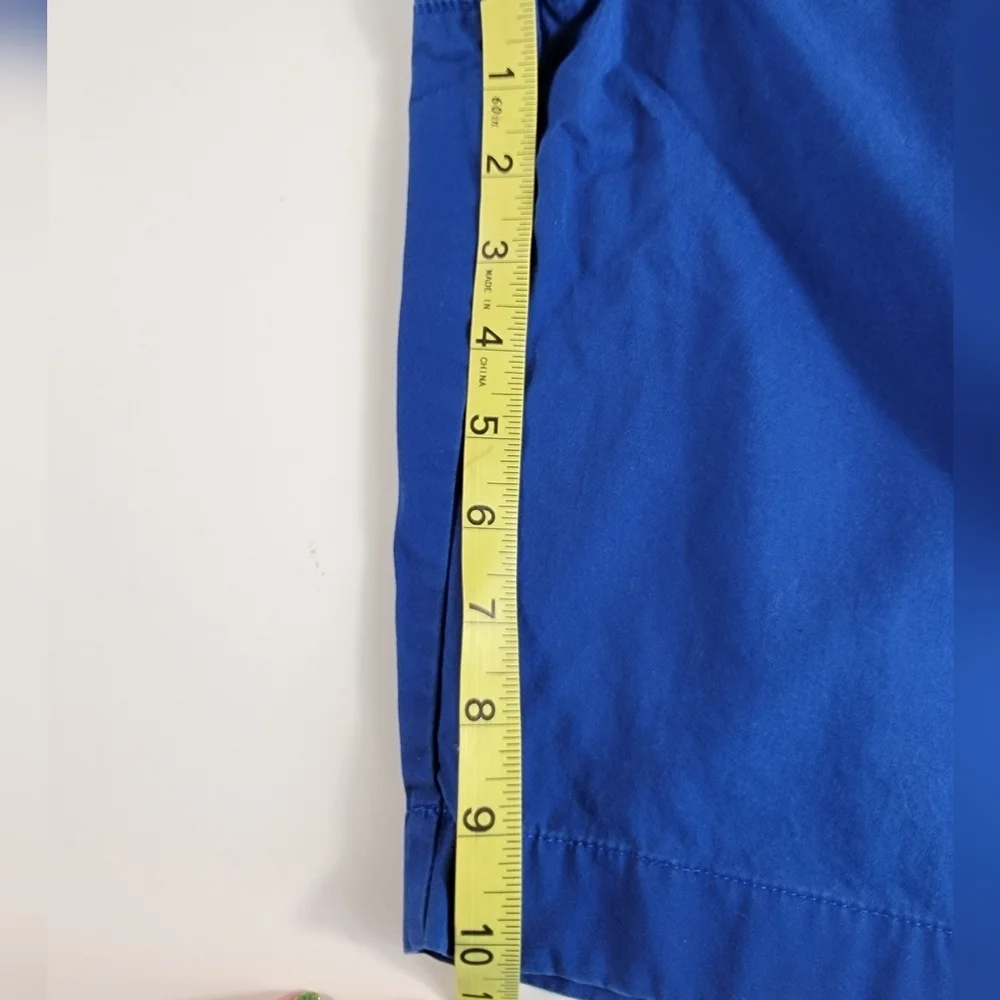 J Crew Club Shorts Mens Size 30 x 11 Blue Flat Front Chino